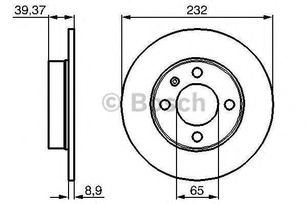 0986478492 Bosch tarcza hamulcowa tylna