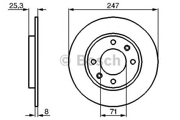 0 986 478 464 Bosch tarcza hamulcowa tylna