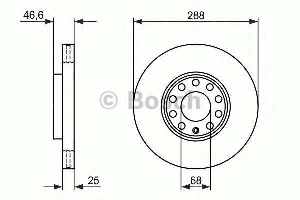 0986478546 Bosch tarcza hamulcowa przednia