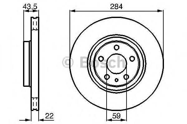 0986478521 Bosch tarcza hamulcowa przednia