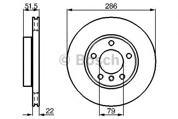 0986478513 Bosch tarcza hamulcowa przednia