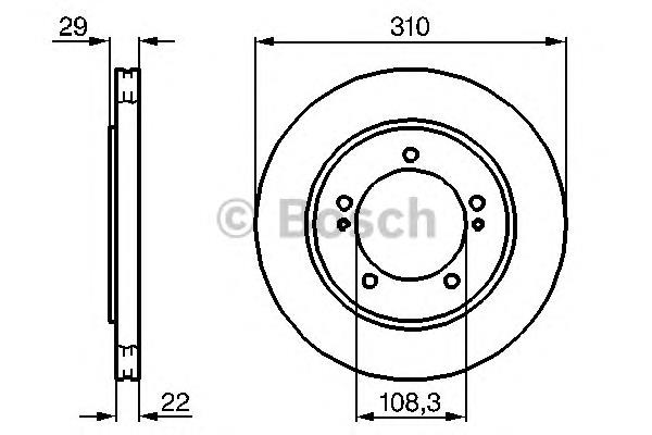 0986478839 Bosch tarcza hamulcowa przednia