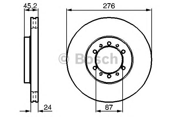 0986478844 Bosch tarcza hamulcowa przednia