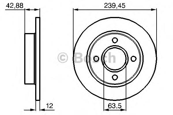 0 986 478 856 Bosch tarcza hamulcowa przednia