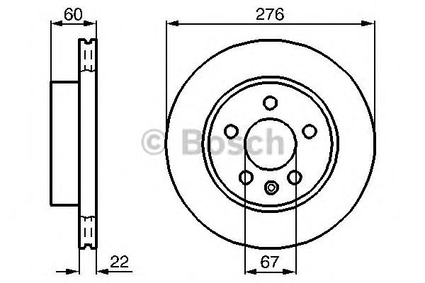 0986478861 Bosch tarcza hamulcowa przednia