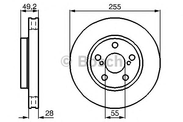 0986478858 Bosch tarcza hamulcowa przednia