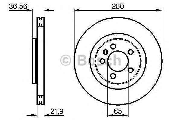 0986478852 Bosch tarcza hamulcowa przednia