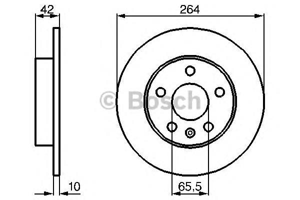 0986478884 Bosch tarcza hamulcowa tylna