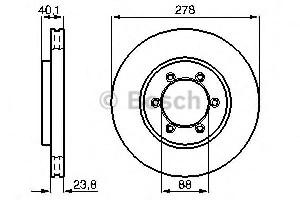 0986478967 Bosch tarcza hamulcowa przednia