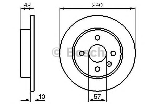 0986478882 Bosch tarcza hamulcowa tylna