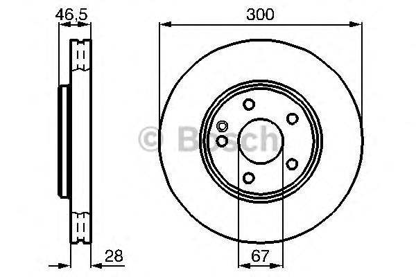 0 986 478 876 Bosch tarcza hamulcowa przednia