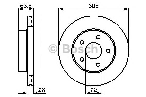 0986478772 Bosch tarcza hamulcowa przednia