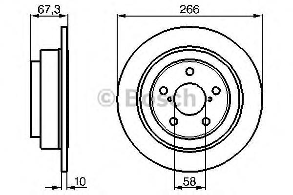 0986478799 Bosch tarcza hamulcowa tylna