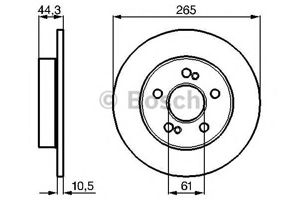 Tarcza hamulcowa tylna Renault (RVI) 7701205846