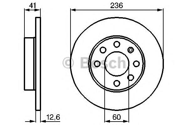 0986478081 Bosch tarcza hamulcowa przednia