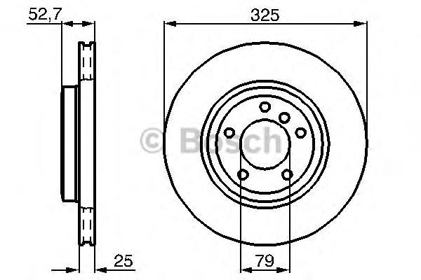 0986478012 Bosch tarcza hamulcowa przednia