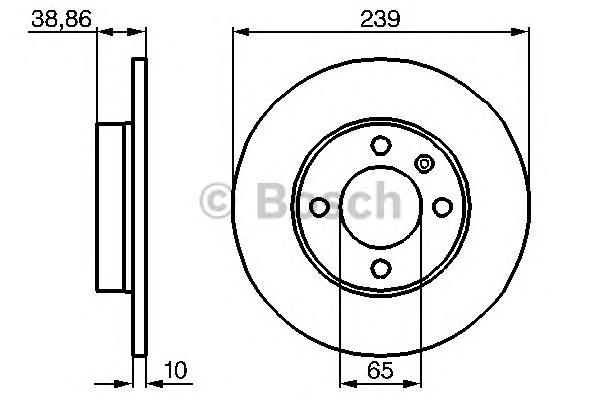 0986478010 Bosch tarcza hamulcowa przednia