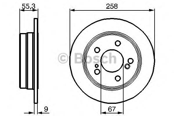 0986478188 Bosch tarcza hamulcowa tylna