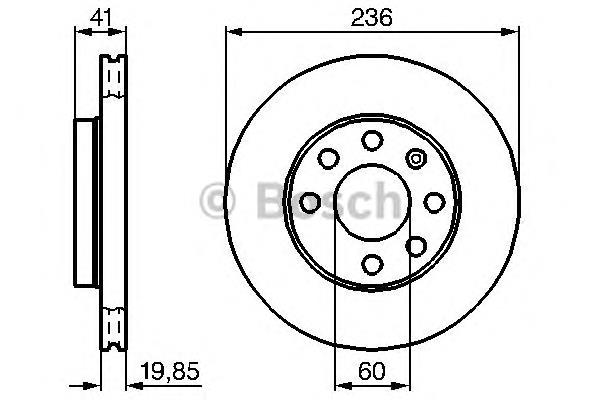 0986478192 Bosch tarcza hamulcowa przednia