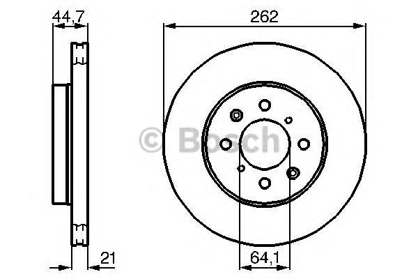 0986478174 Bosch tarcza hamulcowa przednia