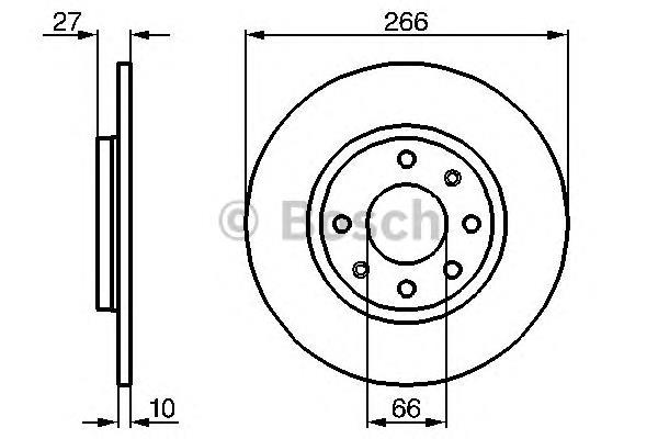 0986478090 Bosch tarcza hamulcowa przednia