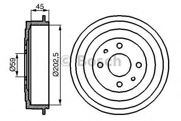 0986477109 Bosch bęben hamulcowy tylny