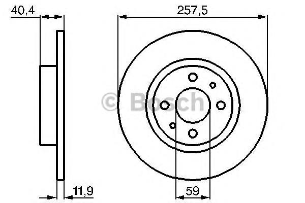 0 986 478 343 Bosch tarcza hamulcowa przednia