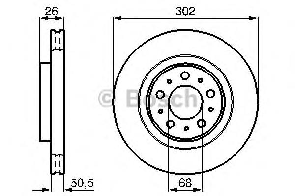 0986478454 Bosch tarcza hamulcowa przednia