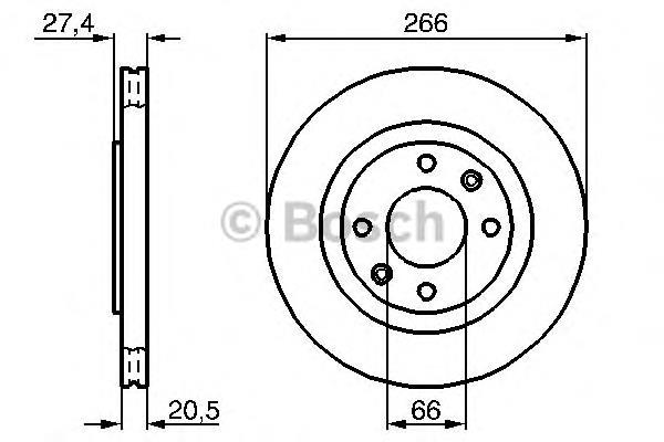 0986478268 Bosch tarcza hamulcowa przednia