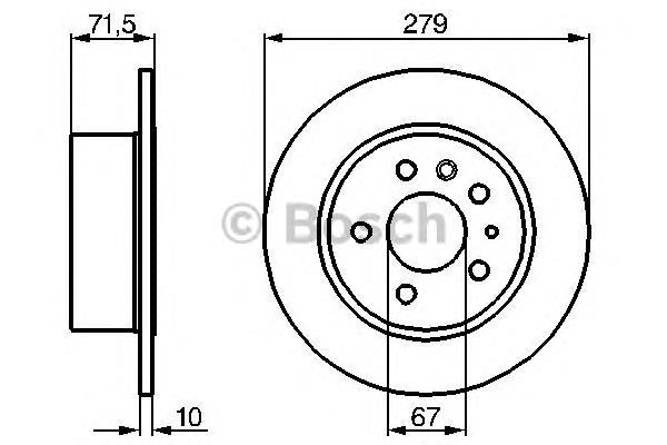 0 986 478 199 Bosch tarcza hamulcowa tylna