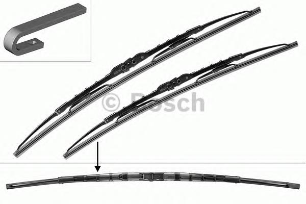 308 Bosch Pióro wycieraczki szyby przedniej, zestaw (2 szt.)