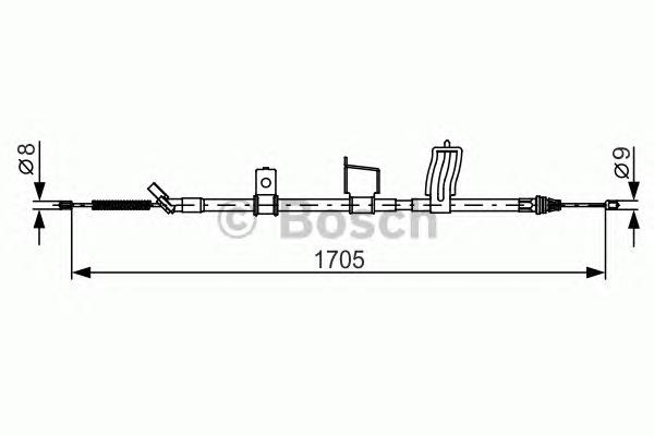 Do koszyka BC178R Japan Parts Linka hamulca ręcznego tylna prawa