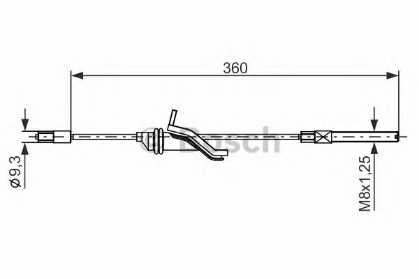 1517528 Ford linka hamulca ręcznego przednia