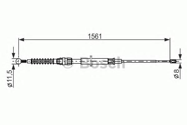 1987482264 Bosch linka hamulca ręcznego tylna prawa/lewa