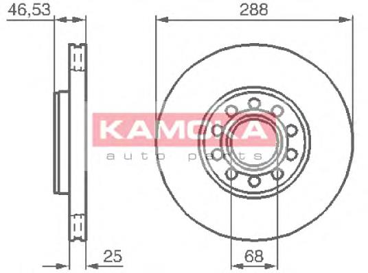 Tarcza hamulcowa przednia 8E0098301A VAG