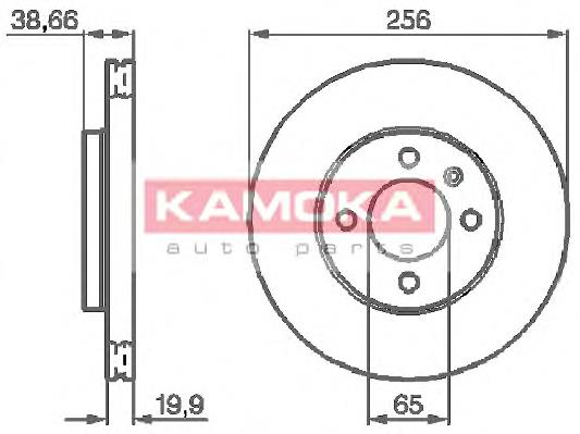 103414 Kamoka tarcza hamulcowa przednia