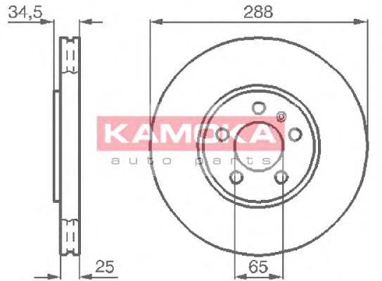 1032442 Kamoka tarcza hamulcowa przednia