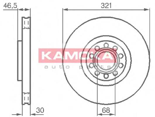 1032332 Kamoka tarcza hamulcowa przednia