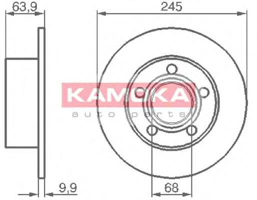 JZW615601C VAG Tarcza hamulcowa tylna