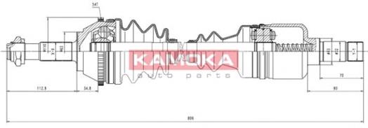 Półoś napędowa przednia lewa Fiat/Alfa/Lancia 1463107080 cena, od 120,28 USD