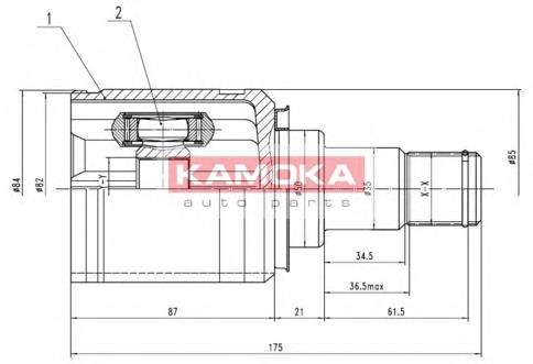 Przegub homokinetyczny wewnętrzny przedni lewy Toyota 4304005070 cena, od 61,63 USD