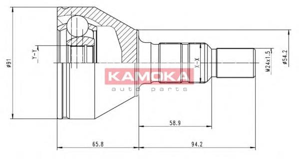 Przegub homokinetyczny przedni zewnętrzny General Motors 13296187 cena, od 38,61 USD