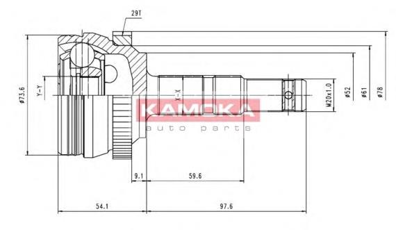 Przegub homokinetyczny przedni zewnętrzny Opel 374377 cena, od 35,28 USD