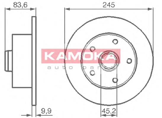 1031660 Kamoka tarcza hamulcowa tylna