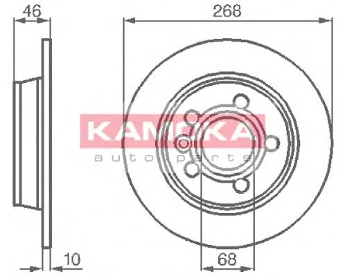 1031694 Kamoka tarcza hamulcowa tylna