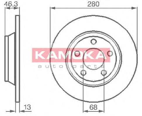 1031518 Kamoka tarcza hamulcowa przednia