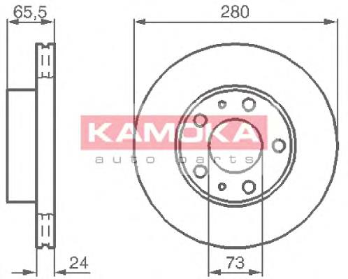 1031534 Kamoka tarcza hamulcowa przednia