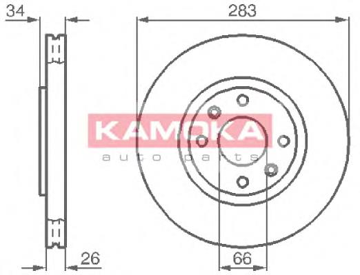 1032304 Kamoka tarcza hamulcowa przednia