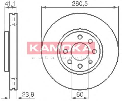 1032262 Kamoka tarcza hamulcowa przednia