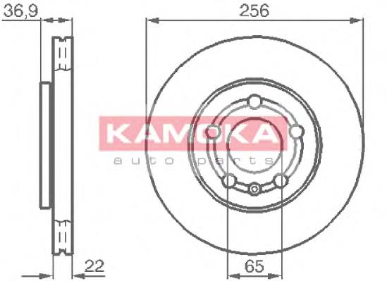 1031854 Kamoka tarcza hamulcowa przednia